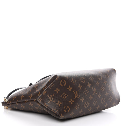 Louis Vuitton Monogram Flower Zipped Tote MM Black 3 of 7