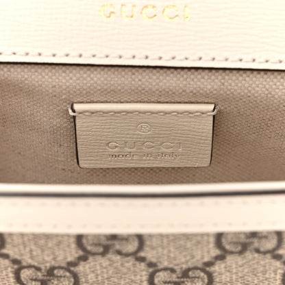 Gucci GG Supreme Monogram Web Mini Horsebit 1955 Shoulder Bag Beige Mystic White 6 of 14