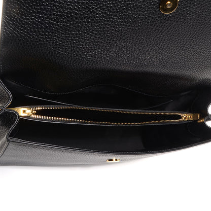Saint Laurent Grained Calfskin Medium Moujik Top Handle Bag Black 5 of 11