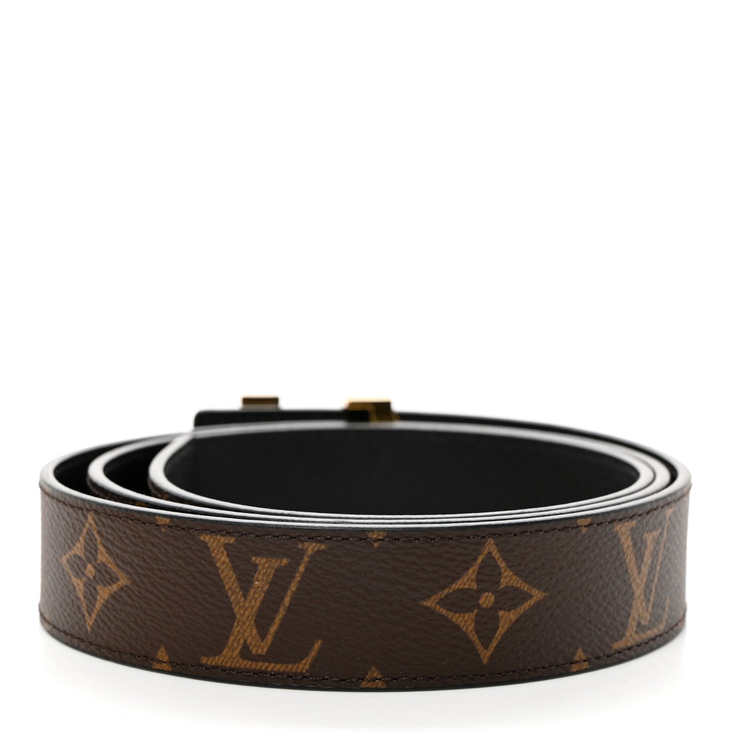 Calfskin Monogram 30mm LV Initiales Reversible Belt 95/38 Black