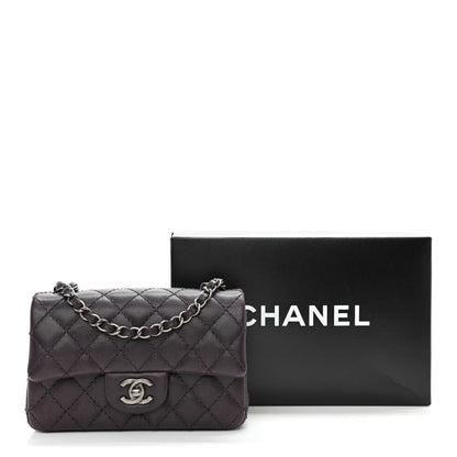 Chanel Caviar Quilted Mini Rectangular Flap Dark Purple 8 of 8