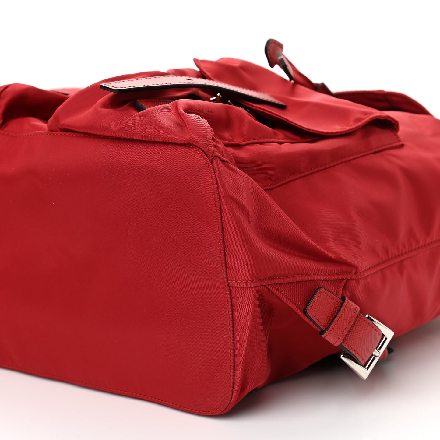 Tessuto Nylon Saffiano Vela Medium Backpack Fuoco