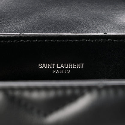 Saint Laurent Calfskin Y Quilted Monogram Small Loulou Chain Satchel Black 6 of 11