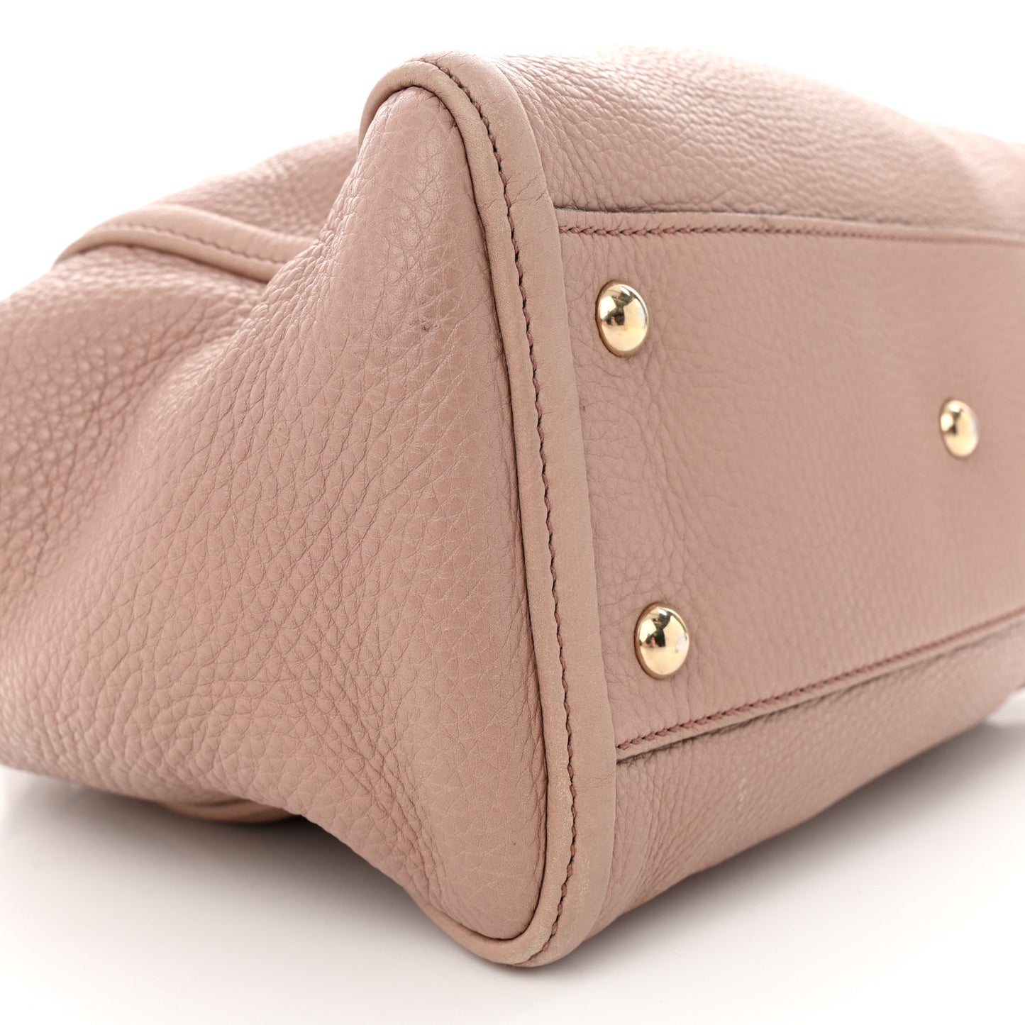 Pebbled Calfskin Small Soho Shoulder Bag Light Pink