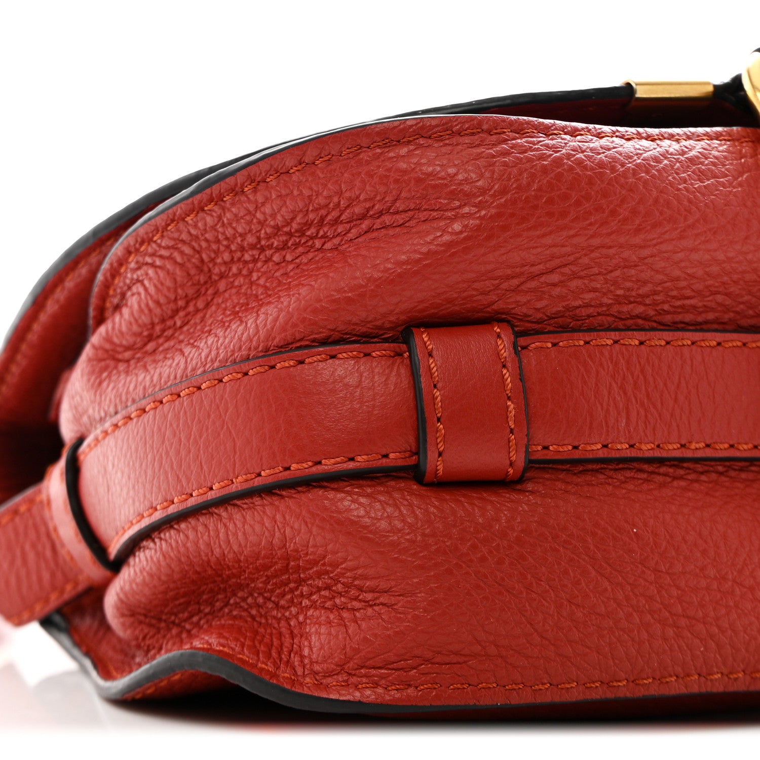 Chloe Calfskin Mini Marcie Round Crossbody Bag Red 10 of 11