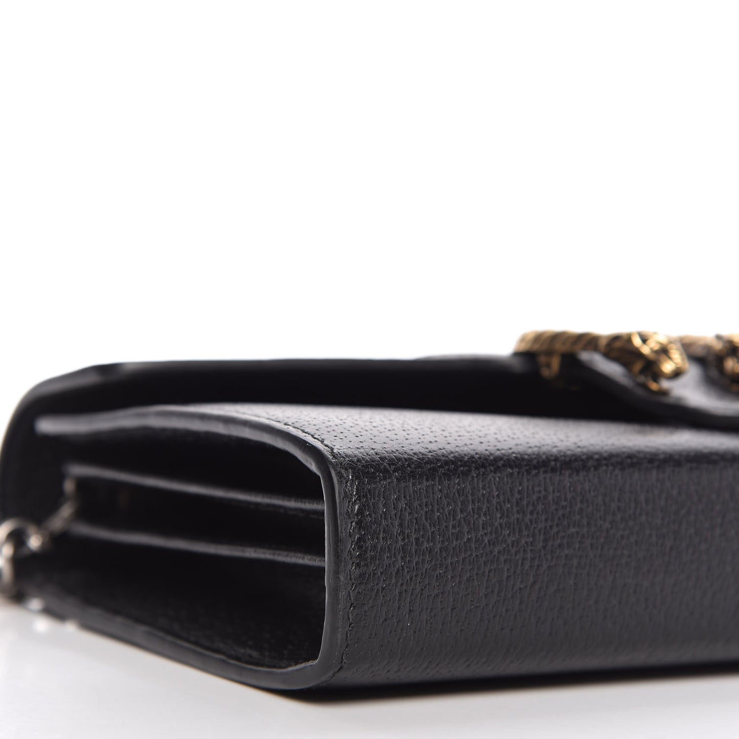Calfskin Web Mini Dionysus Chain Wallet Black