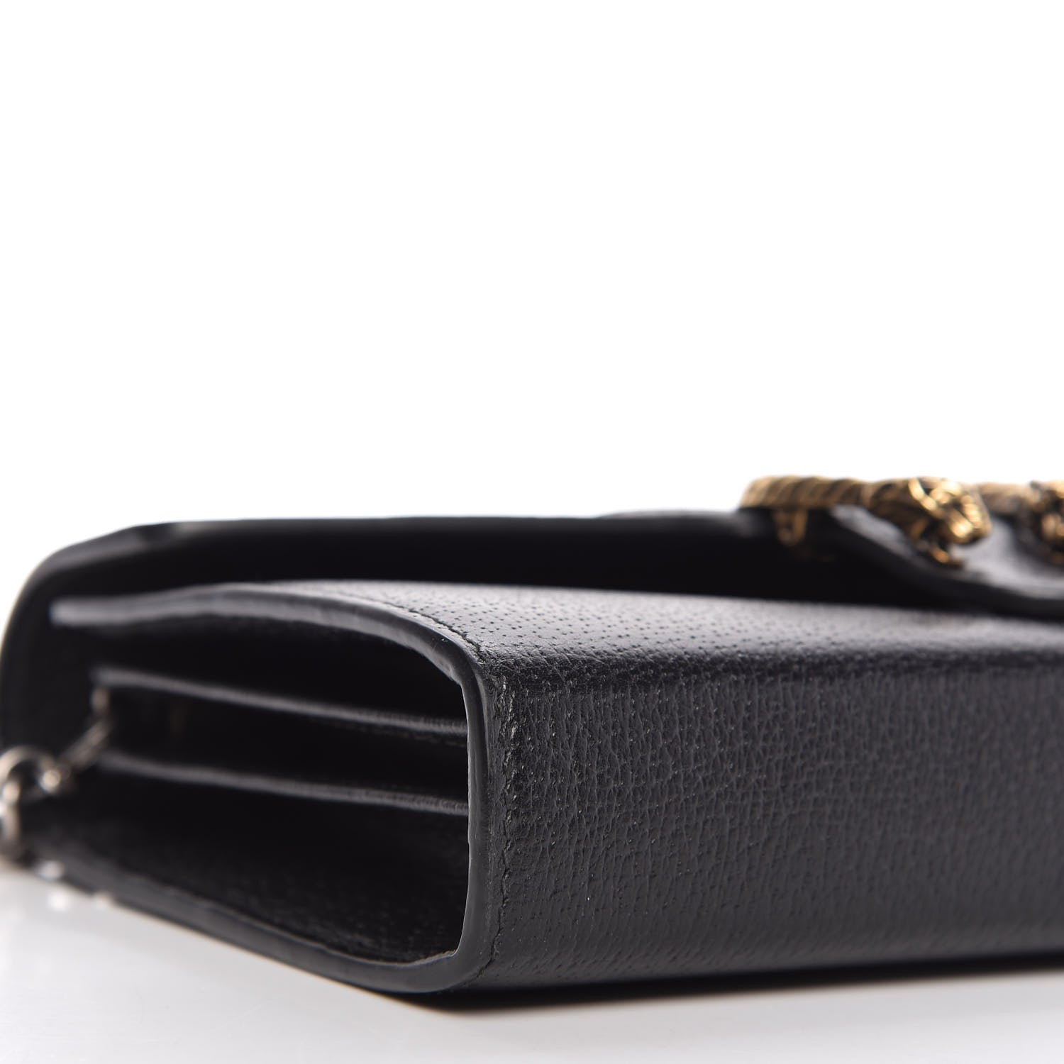 Gucci Calfskin Web Mini Dionysus Chain Wallet Black 6 of 10
