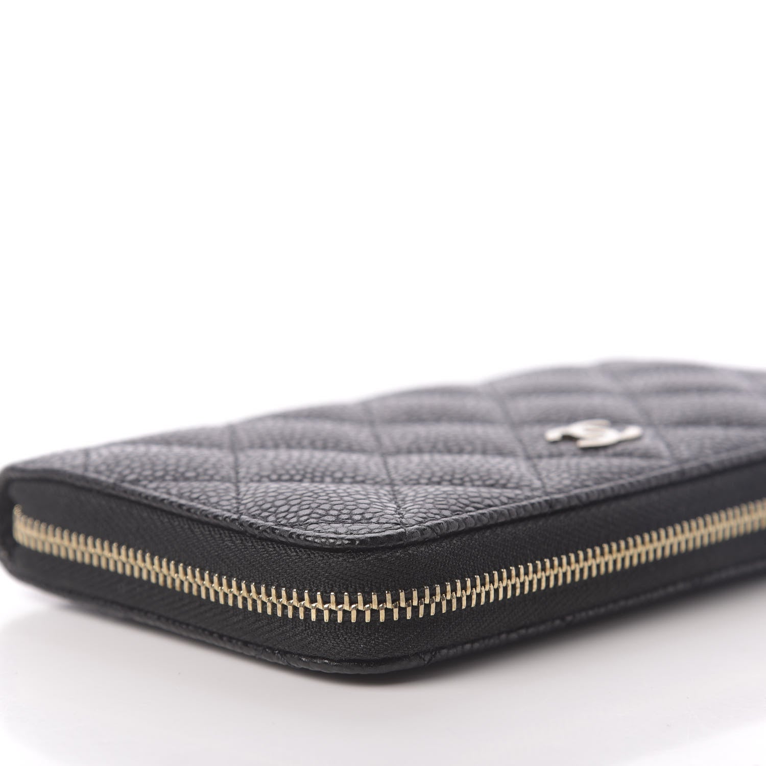 Chanel Caviar Quilted Small Zip Around Wallet Black 10 of 11