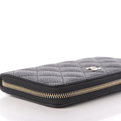 Chanel Caviar Quilted Small Zip Around Wallet Black 10 of 11