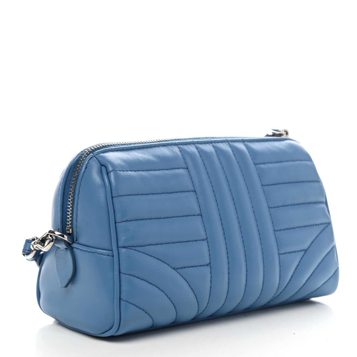 Prada Soft Calfskin Impunture Diagramme Wristlet Pouch Astrale 2 3 of 7