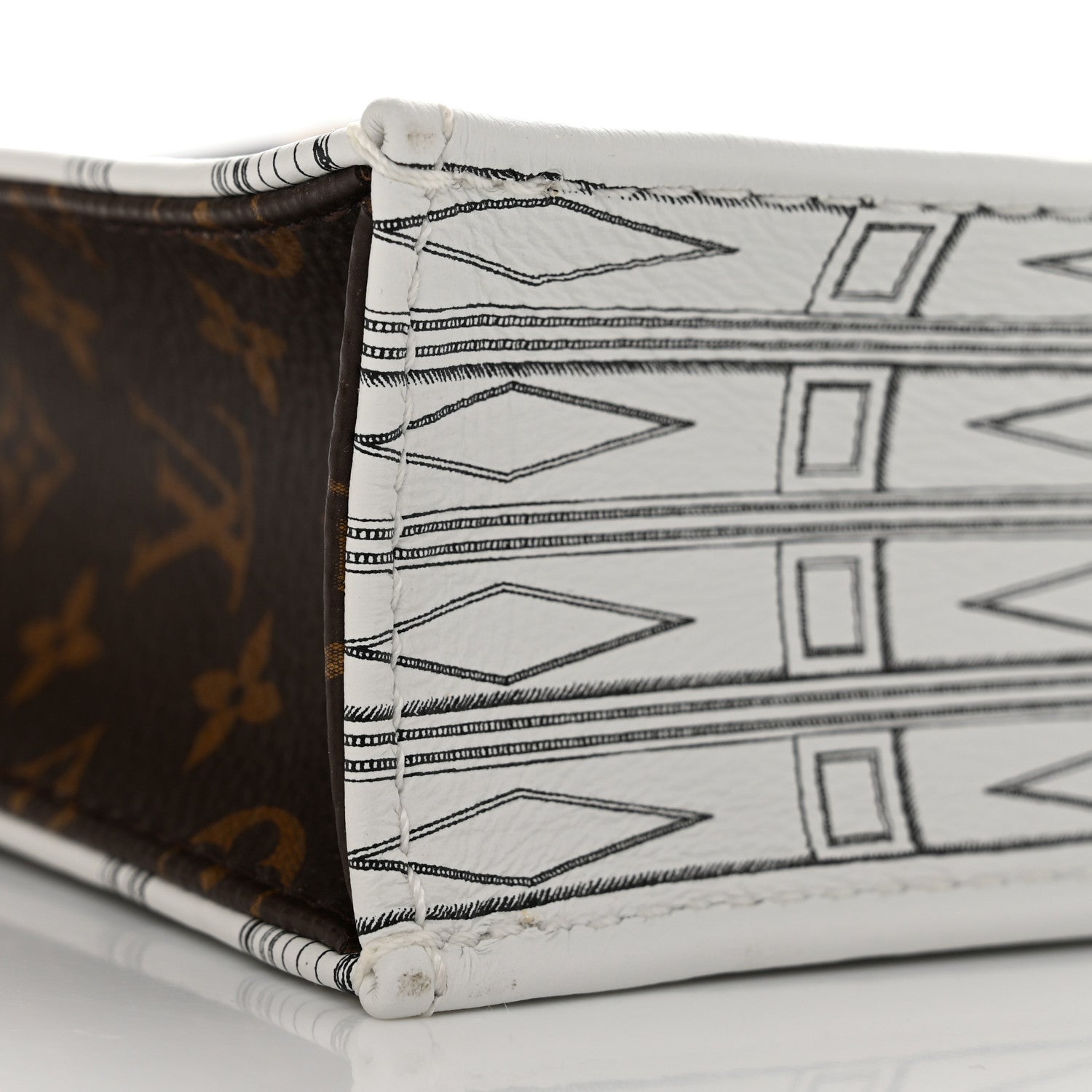 Louis Vuitton X FORNASETTI Calfskin Architettura Petit Sac Plat Black White 8 of 9