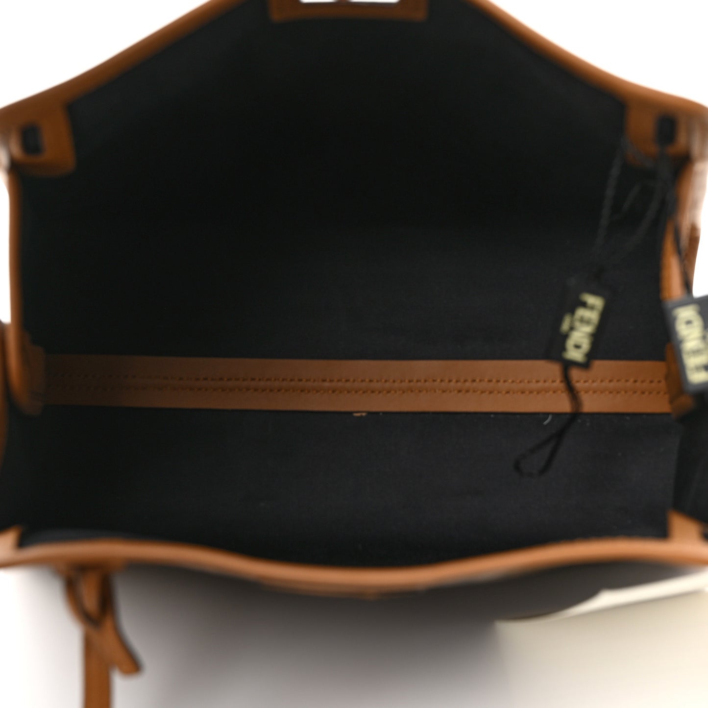 Glazed Fabric Vitello Century FF 1974 Stamp Patch Mini Peekaboo Defender Cover Mogano Panna Caramello