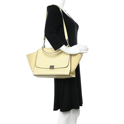 Celine Drummed Calfskin Suede Medium Trapeze Butter 2 of 24