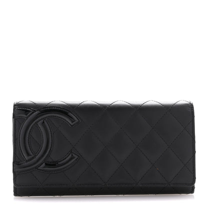 Chanel Calfskin Quilted Cambon Gusset Flap Wallet Black 1 of 18