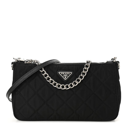 Prada Nylon Tessuto Impuntu Quilted Crossbody Bag Black 1 of 9