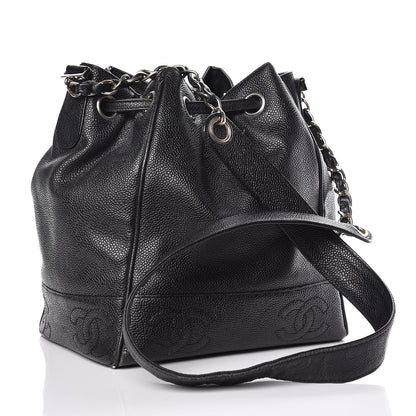Chanel Caviar Drawstring Shoulder Bag Black 4 of 20