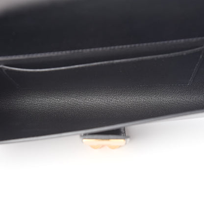 Hermes Tadelakt Medor 23 Clutch Black 5 of 8