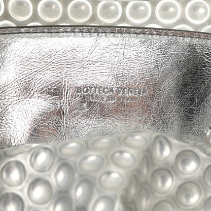 Bottega Veneta Metallic Fabric Studded The Mini Pouch Silver 6 of 7