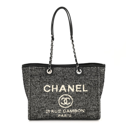 Chanel Mixed Fibers Calfskin Small Deauville Tote Black 1 of 11