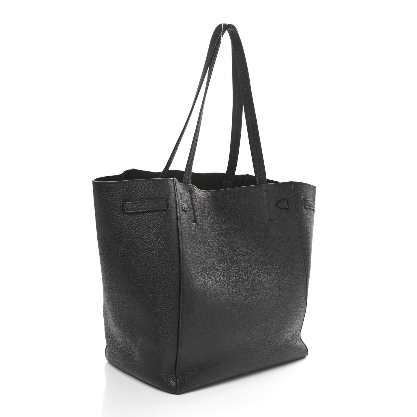 Soft Grained Calfskin Small Belt Cabas Phantom Black