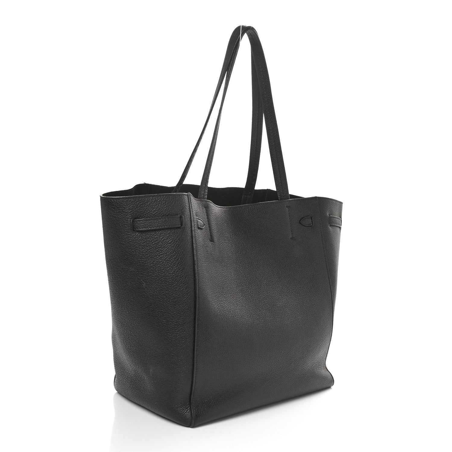 Celine Soft Grained Calfskin Small Belt Cabas Phantom Black 2 of 10