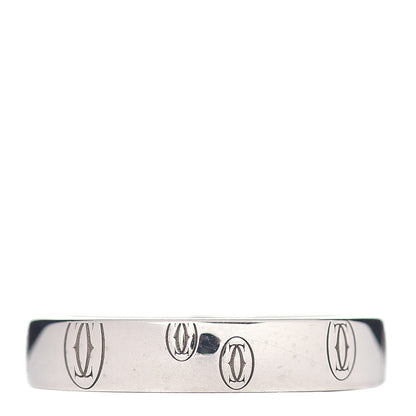 Cartier 18K White Gold 4mm Happy Birthday Band Ring 53 6.25 3 of 4