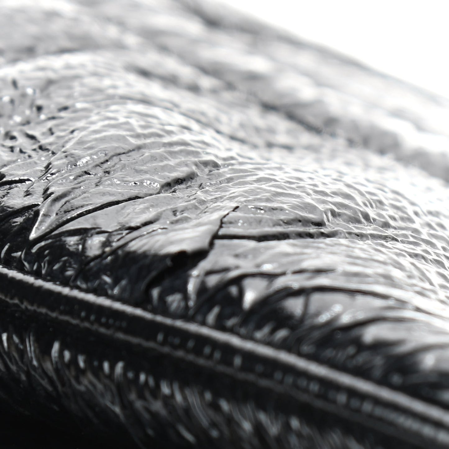 Vinyl Rodeo Accordion Flap Bag Black