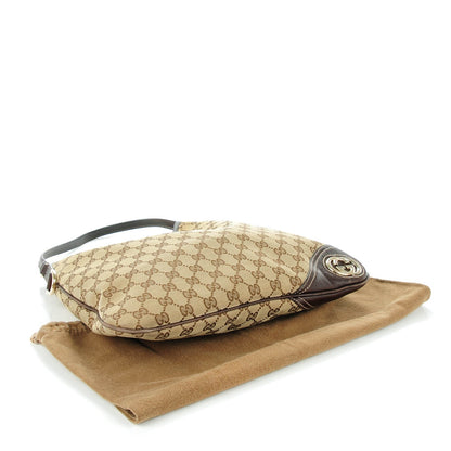 Gucci Monogram Medium New Britt Hobo Dark Brown 4 of 7