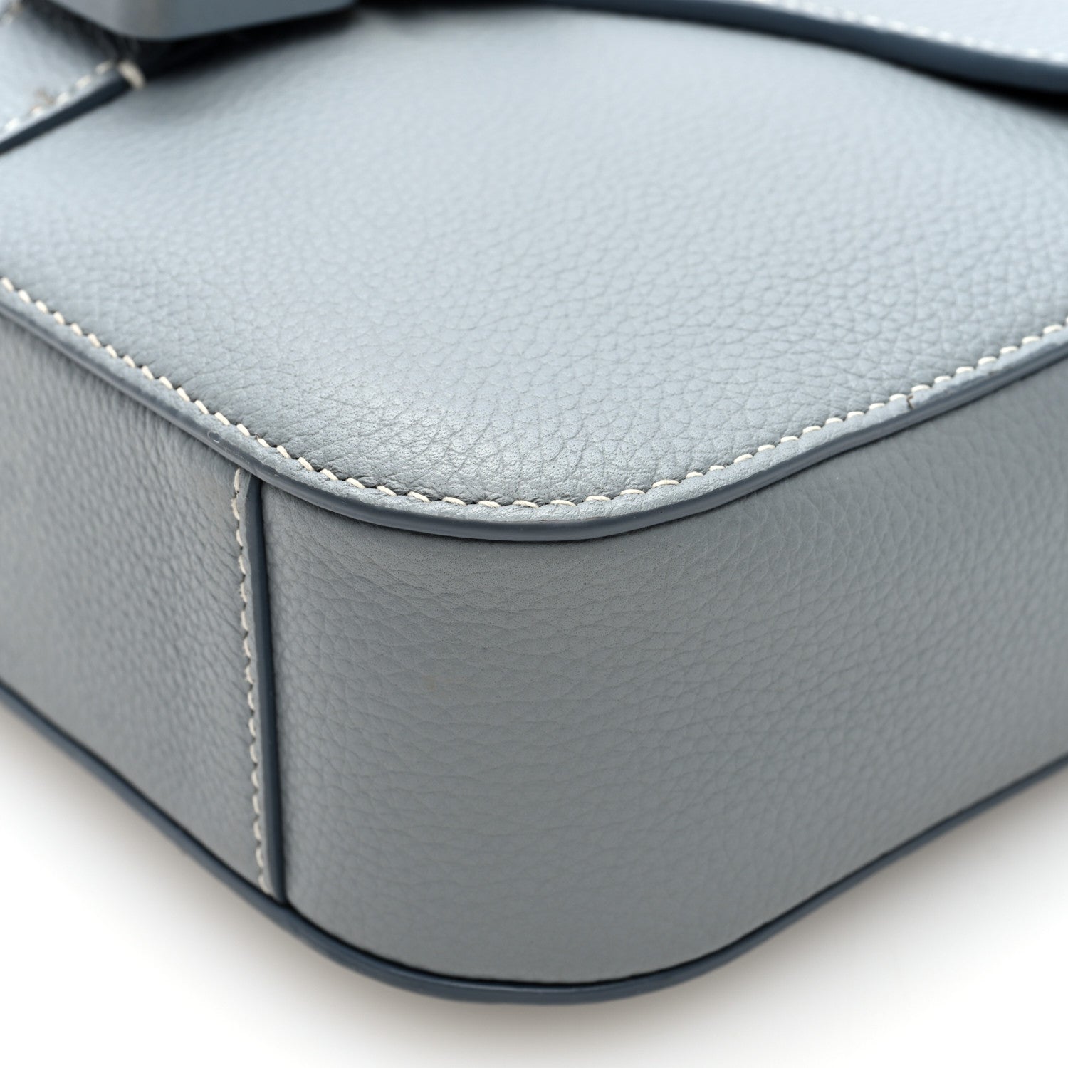 Christian Dior Grained Calfskin Medium Saddle Messenger Bag Grey 9 of 9