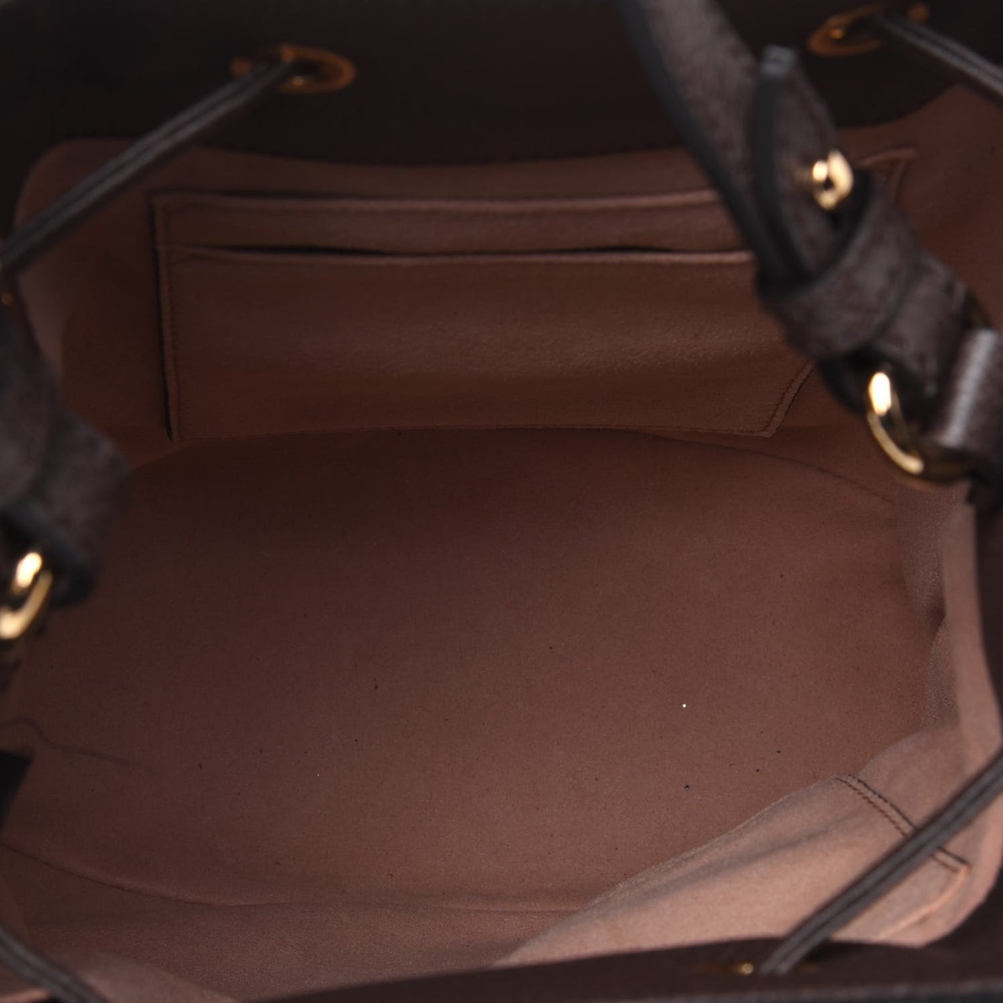 GG Supreme Monogram Web Small Ophidia Bucket Bag Brown