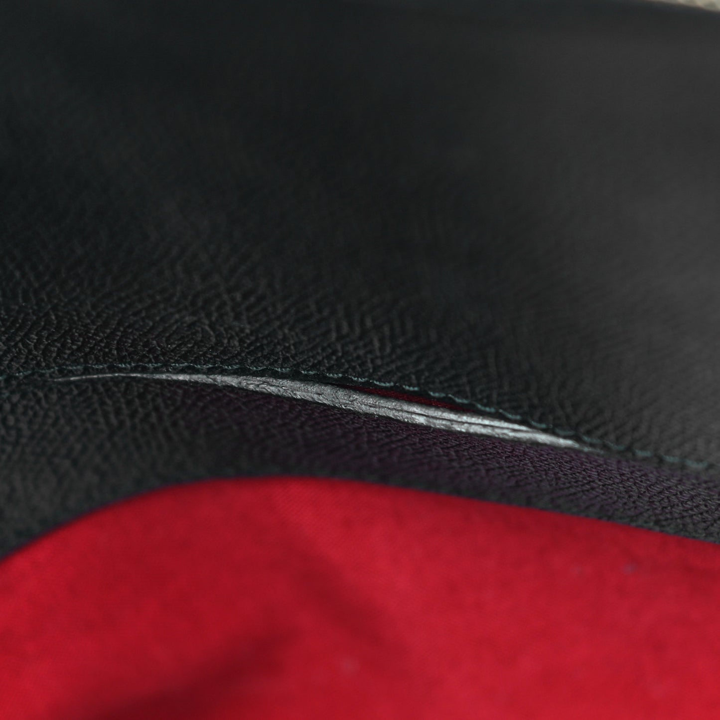 Signature Grained Calfskin Logo M Ville Top Handle Bag Black