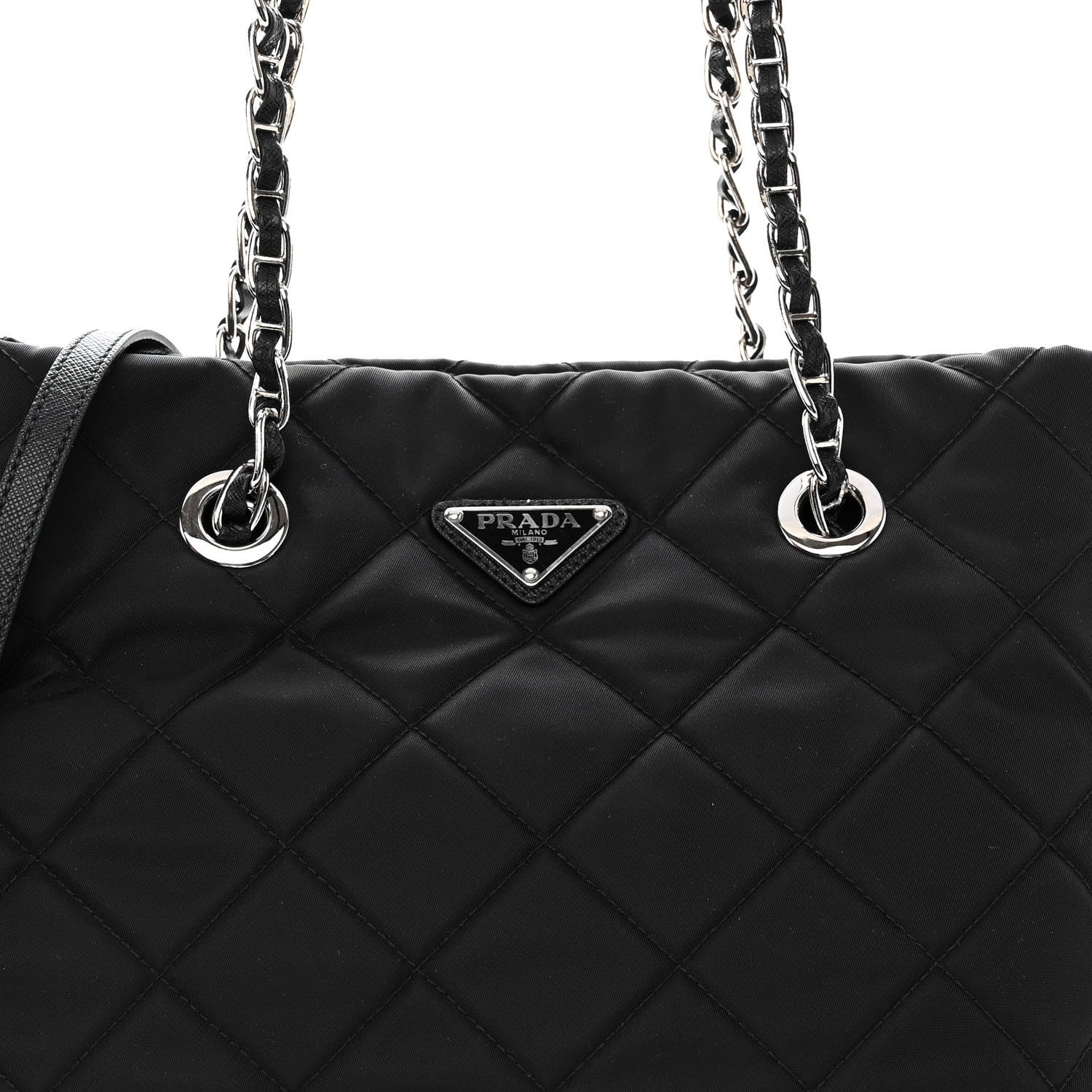 Prada Nylon Tessuto Impuntu Quilted Tote Black 6 of 10