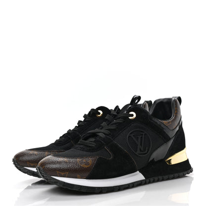 Louis Vuitton Suede Monogram Run Away Sneakers 39.5 Black 3 of 7