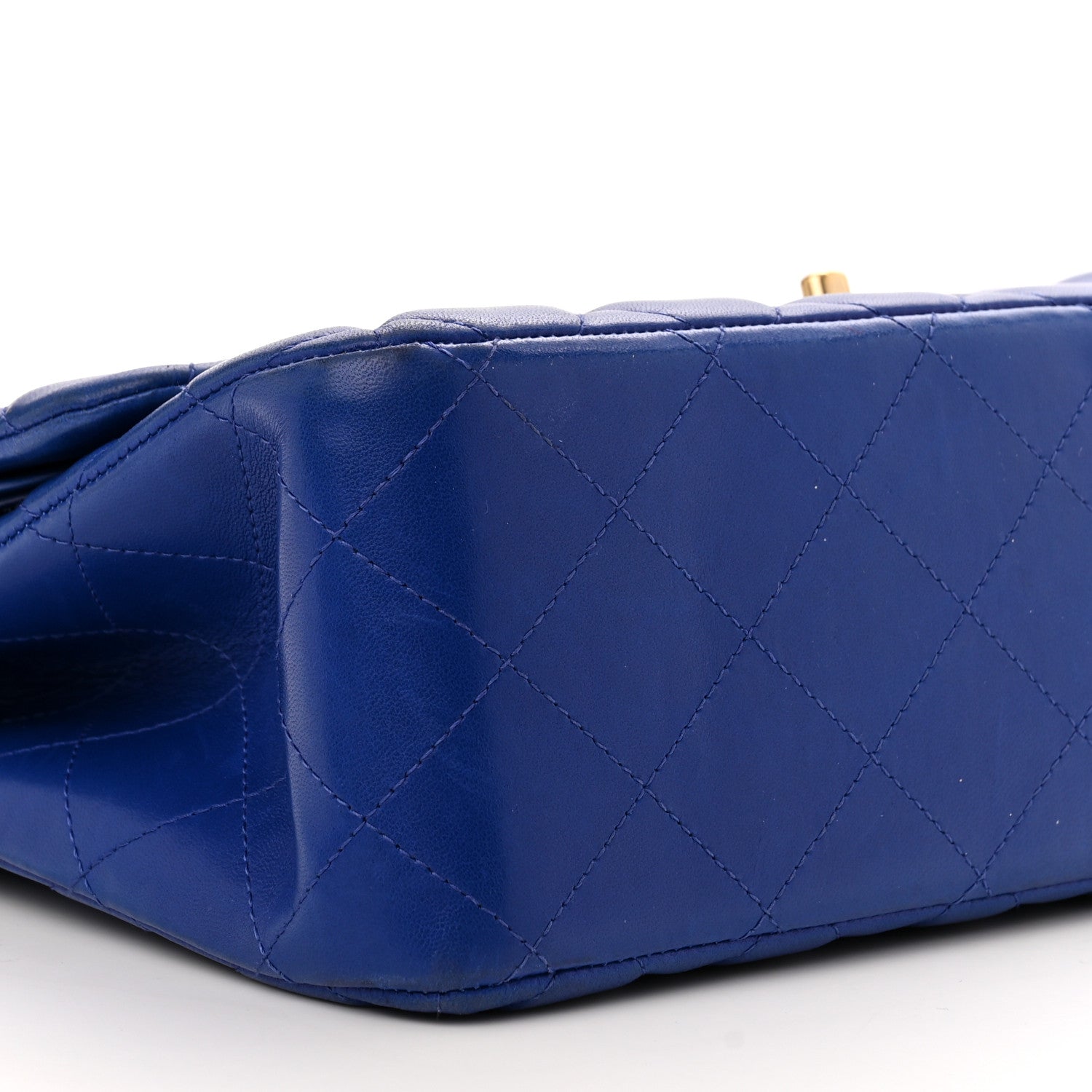 Chanel Lambskin Quilted Jumbo Double Flap Blue 9 of 18