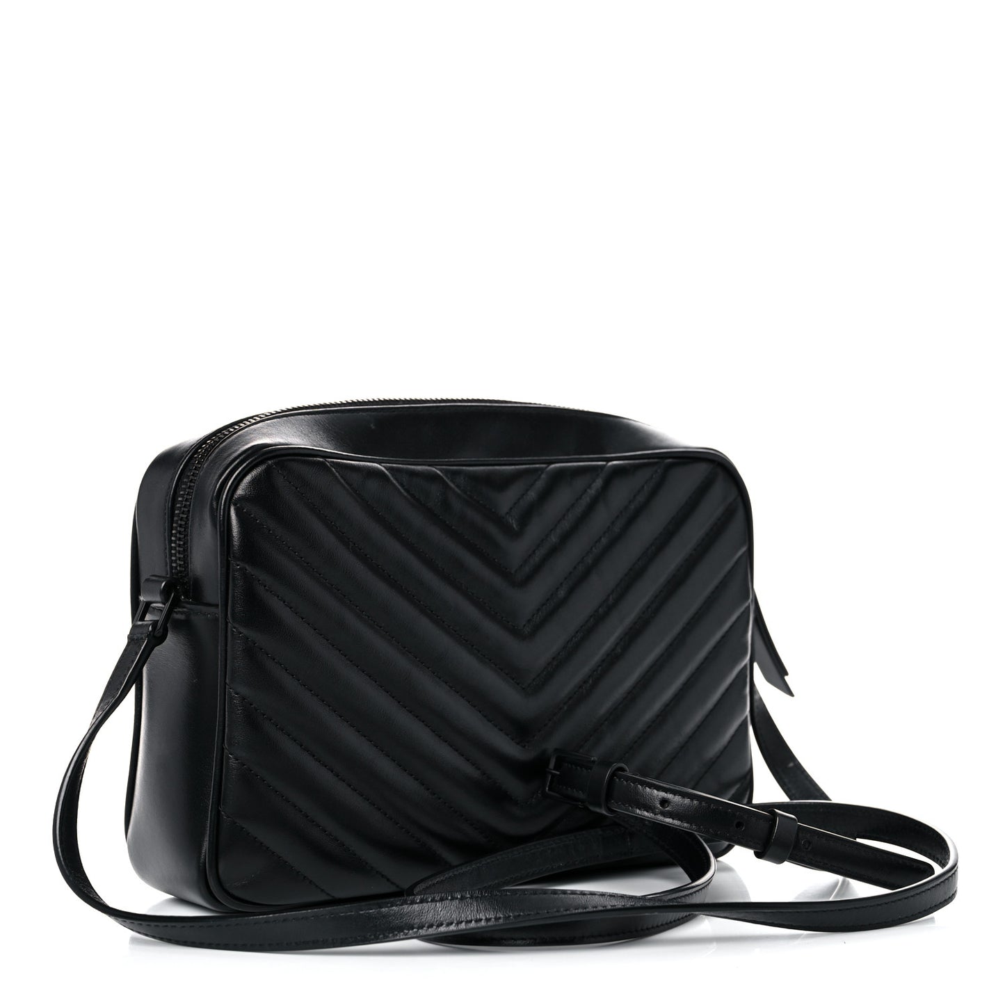 Calfskin Matelasse Monogram Lou Camera Bag Black