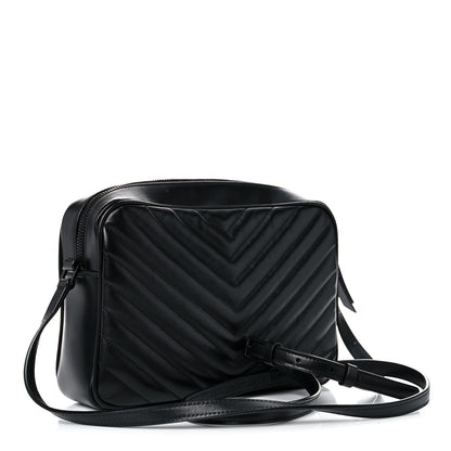 Saint Laurent Calfskin Matelasse Monogram Lou Camera Bag Black 3 of 12