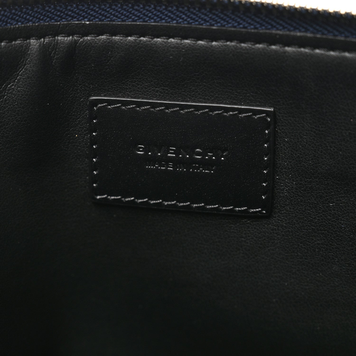 Givenchy Denim Logo Zip Pouch Blue 6 of 9