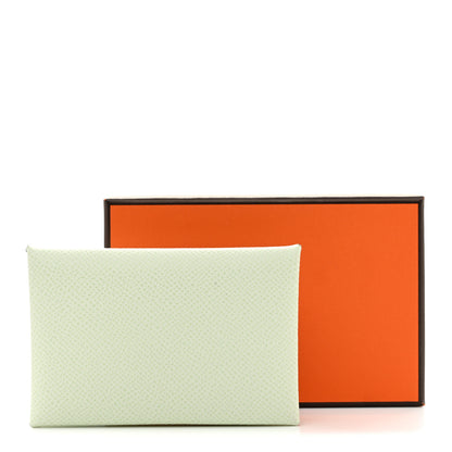 Hermes Epsom Calvi Card Case Vert Fizz 8 of 8
