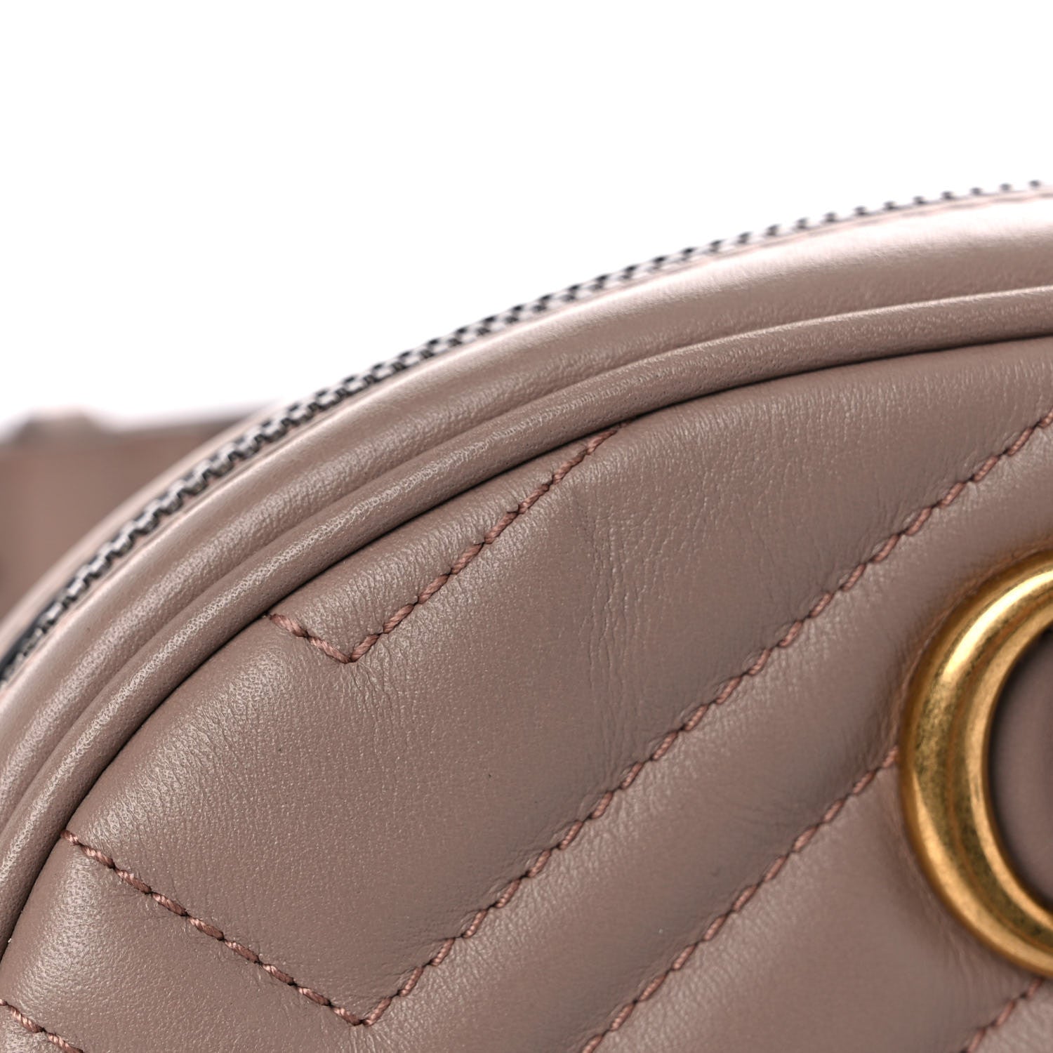 Gucci Calfskin Matelasse GG Marmont Belt Bag 85 34 Porcelain Rose 11 of 11