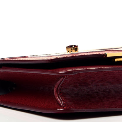 Fendi Vitello Elite Crystal Fendi Loves Monster Eyes Tube Wallet on Chain Rosso Scuro Multicolor 8 of 9