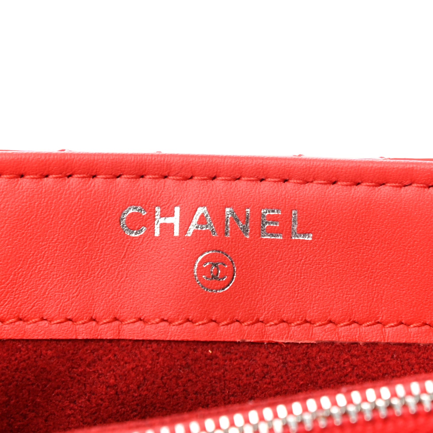 Patent Quilted Mini Phone Holder Clutch Red