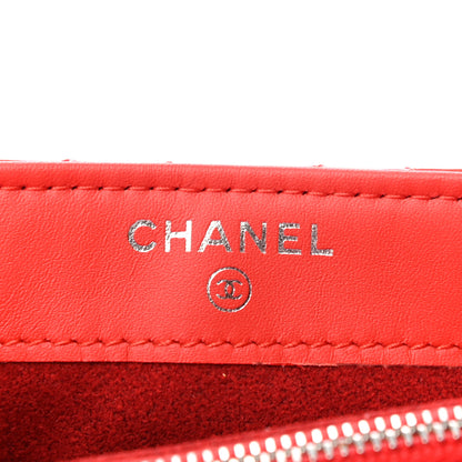Chanel Patent Quilted Mini Phone Holder Clutch Red 6 of 8