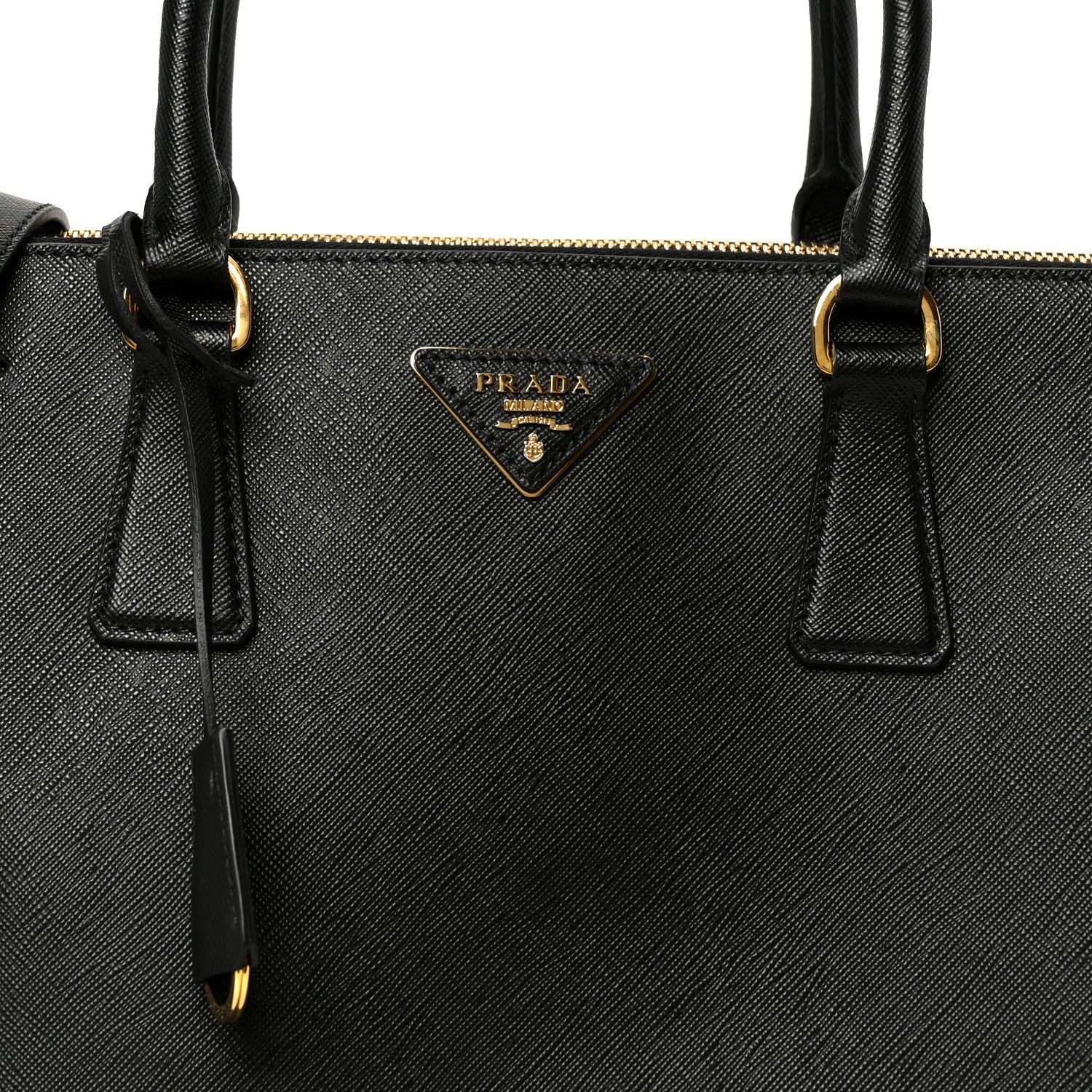 Prada Saffiano Lux Large Galleria Double Zip Tote Black 9 of 12