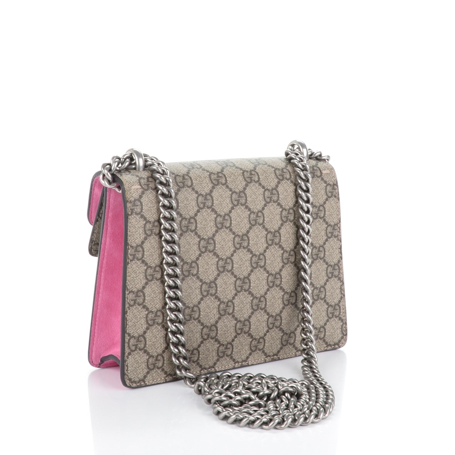 Gucci GG Supreme Monogram Mini Dionysus Shoulder Bag Pink 3 of 6