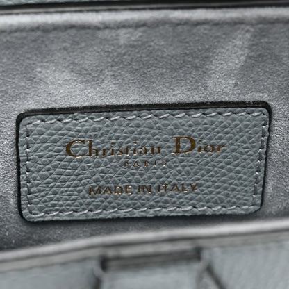 Christian Dior Grained Calfskin Mini Saddle Bag Sky Blue 6 of 13