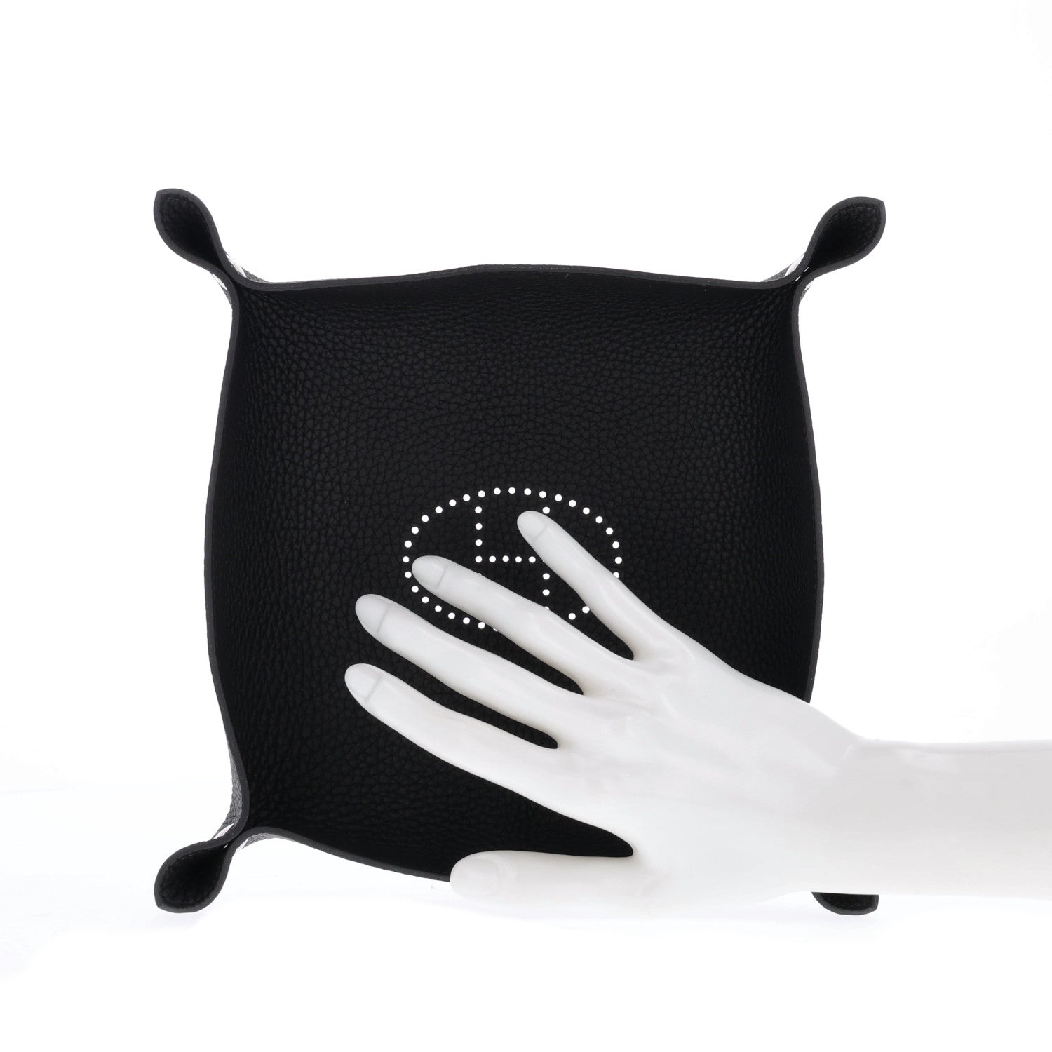 Hermes Taurillon Clemence Mises et Relances Change Tray Black 2 of 7