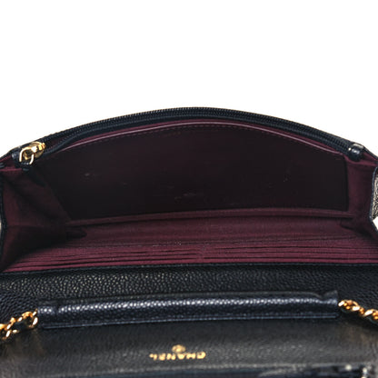 Chanel Caviar Quilted Wallet On Chain WOC Black 5 of 16