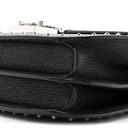 MCM Calfskin Patricia Studded Crossbody Bag Black 8 of 11