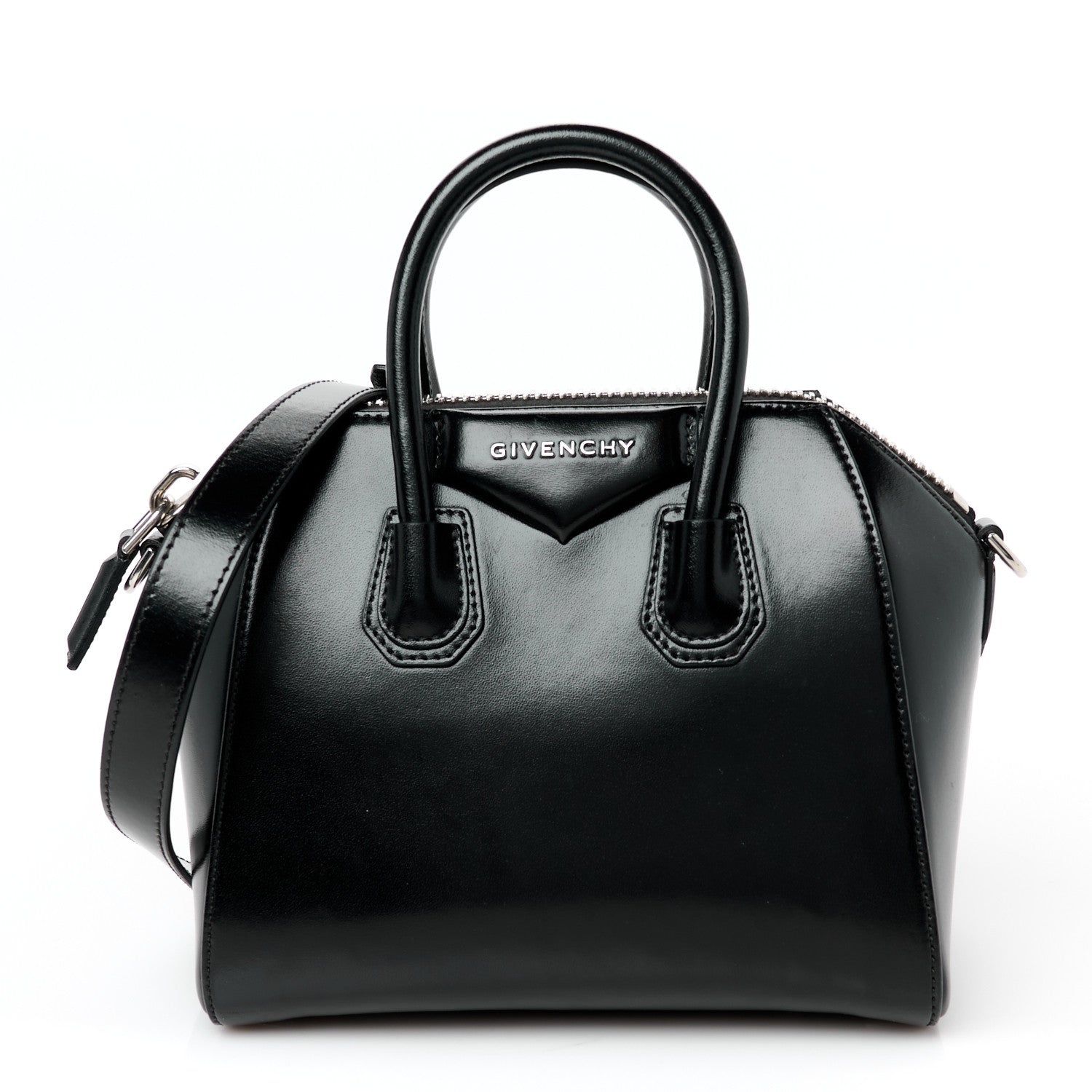 Givenchy Shiny Lord Calfskin Mini Antigona Black 1 of 10