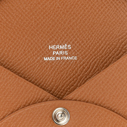 Hermes Epsom Calvi Card Case Gold 6 of 7